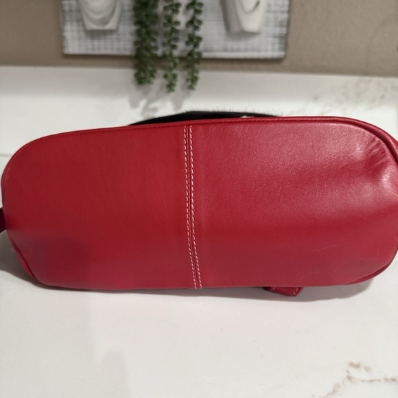 ili New York Red Leather Calf Hair Backpack main image 5